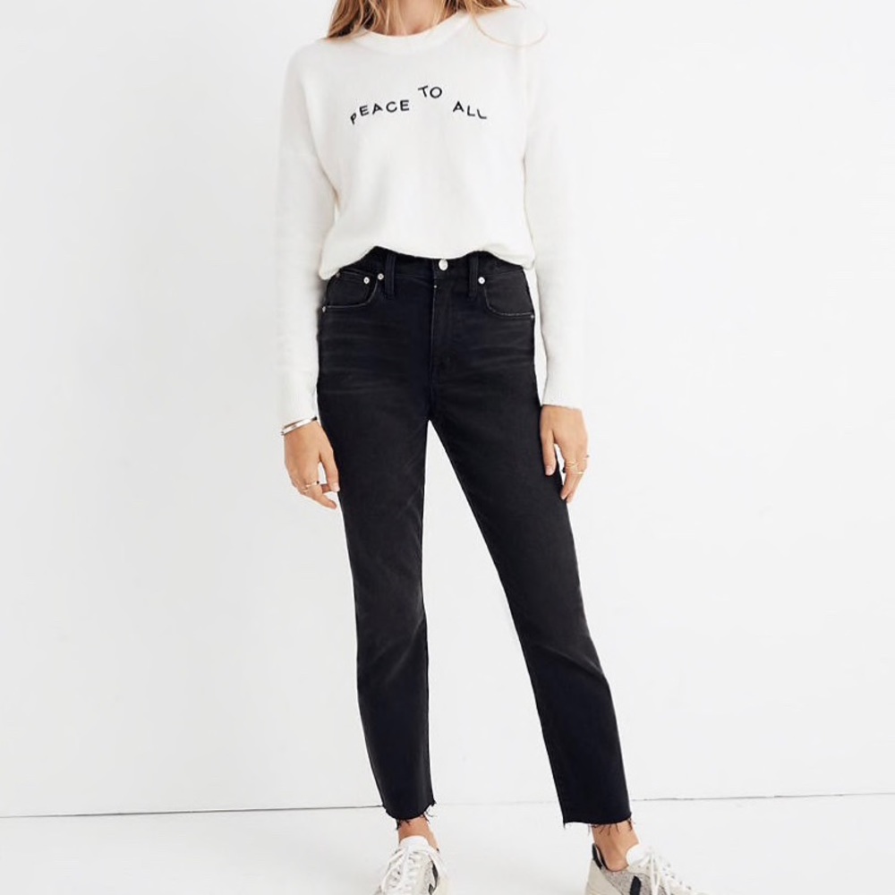 Madewell high rise slim boy jean lunar wash
